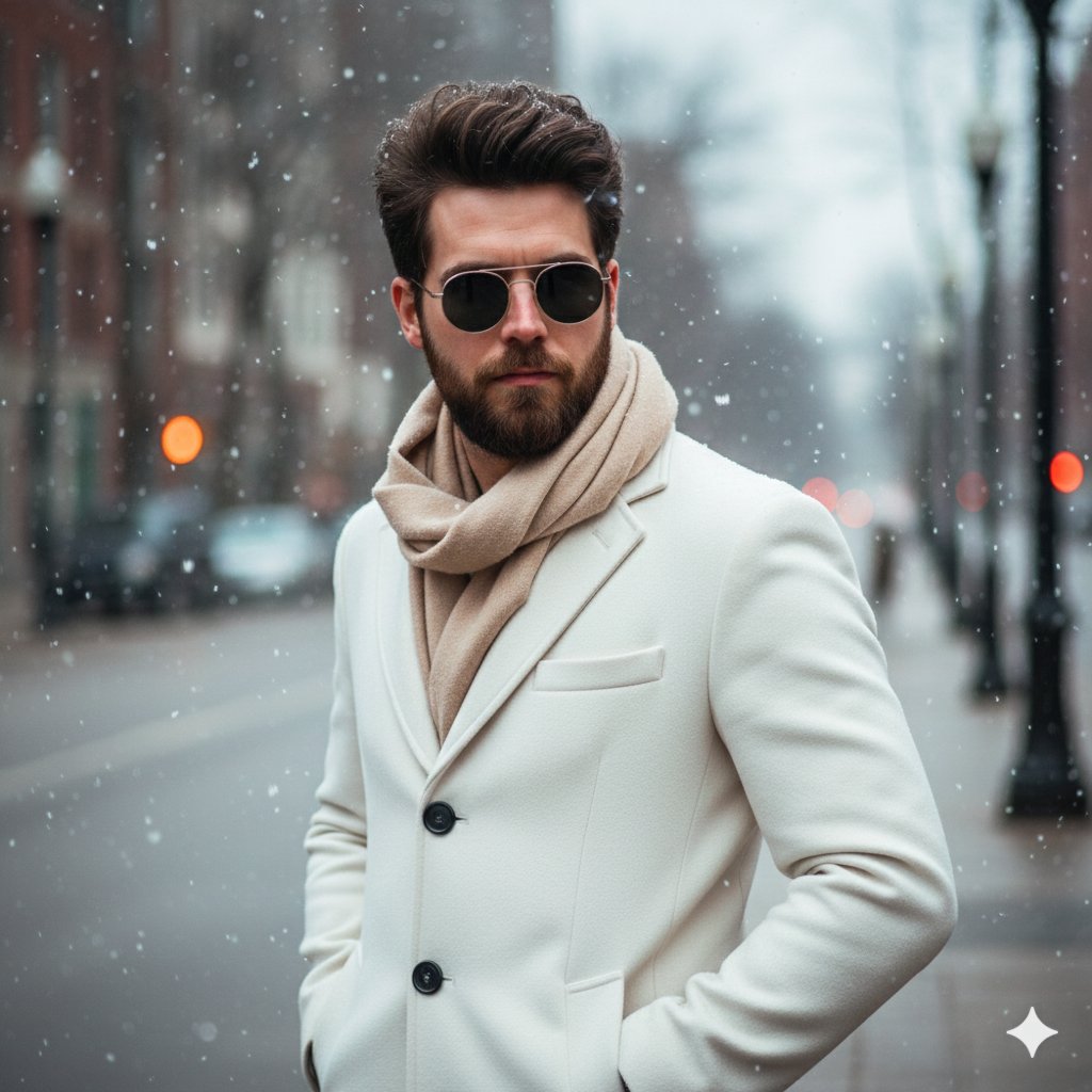 Winter Fashion Portrait with Face Consistency