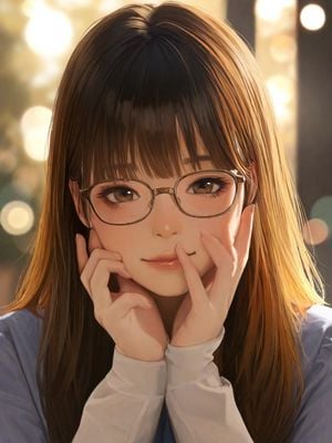 Censored Anime Blonde Portrait