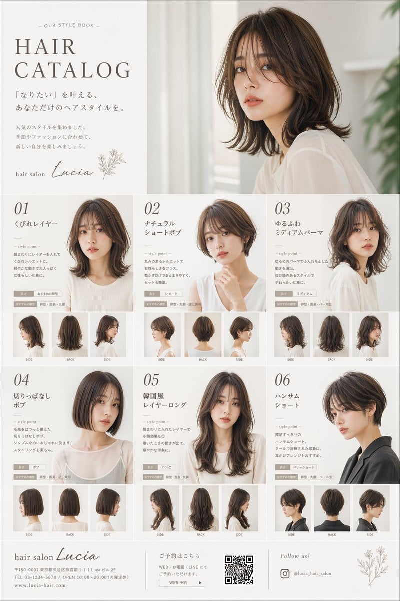 Japanese Hair Salon Catalog Poster