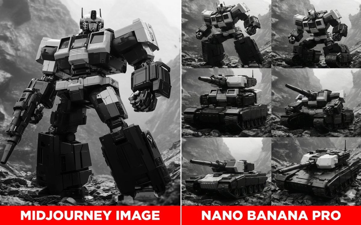 Transformer Robot to Tank Transition Prompt