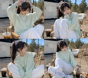 Cozy Korean Fashion Lifestyle Portrait
