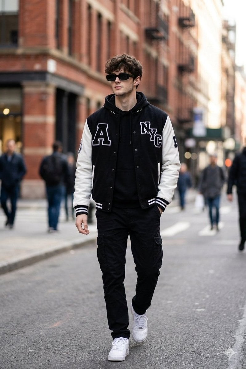 Cinematic Street Fashion Photo Prompt (Male)