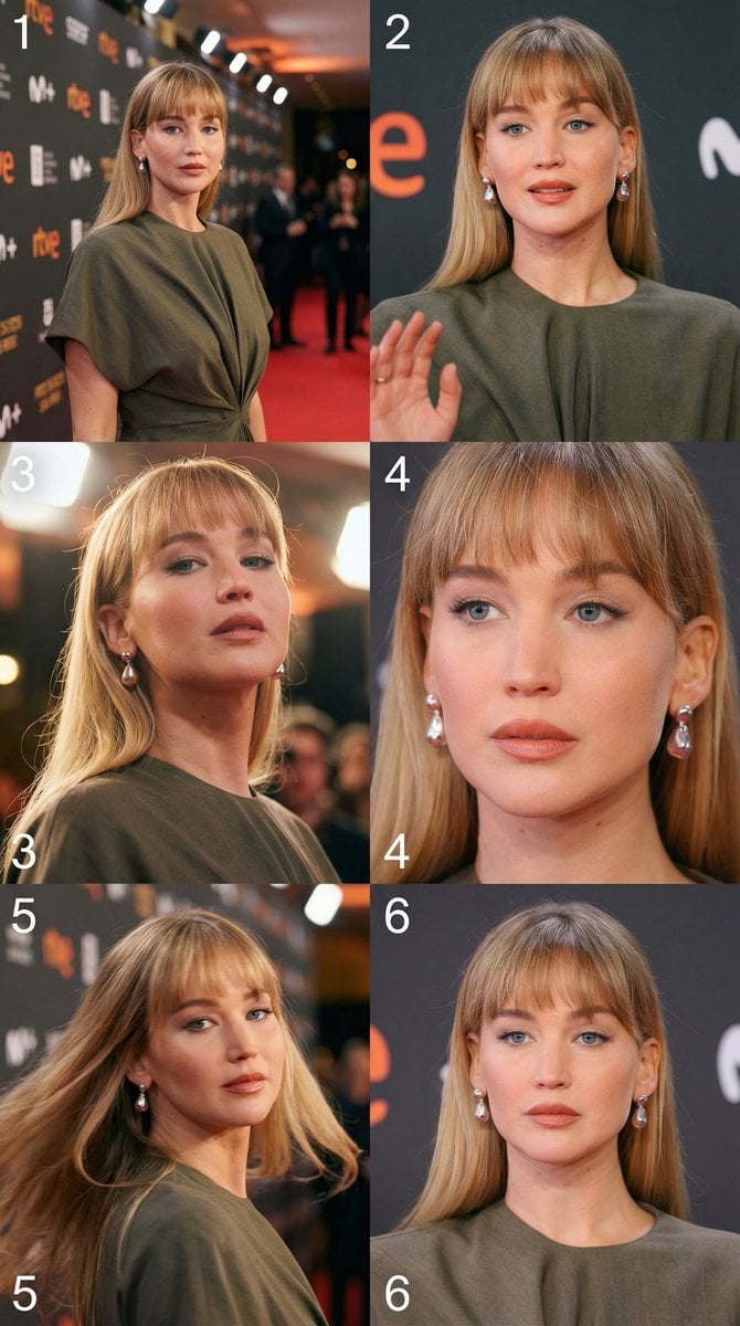 Cinematic 3x2 storyboard grid from a single image reference