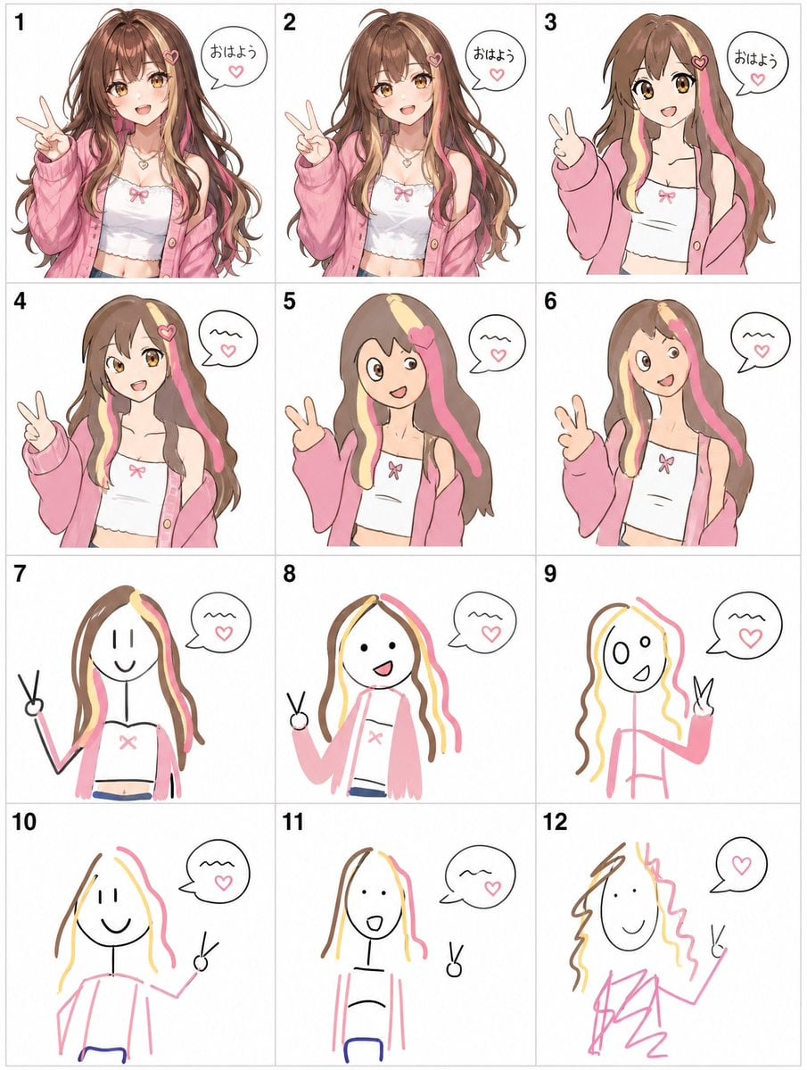 Visual Telephone Game Image Grid