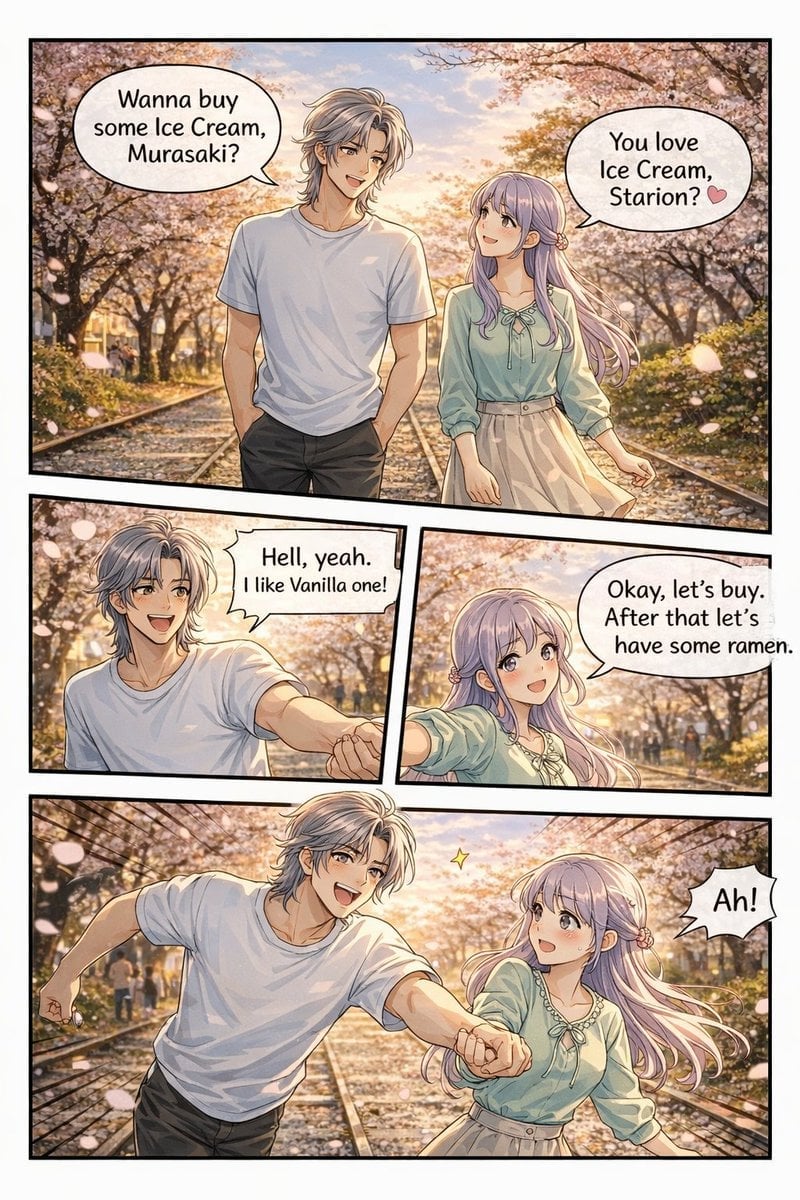 Panel Anime Romance Comic Strip