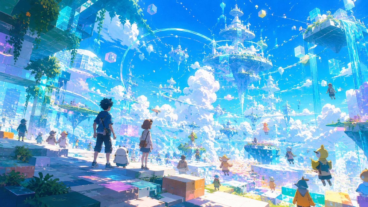 Crystal Sky City Anime Vista