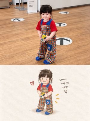 Storybook Style Photo-to-Illustration Split