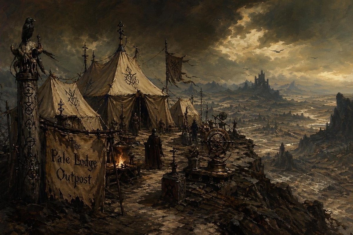 Dark Fantasy Cliffside Outpost