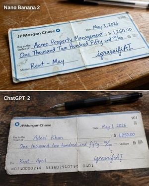 Weathered JP Morgan Bank Check