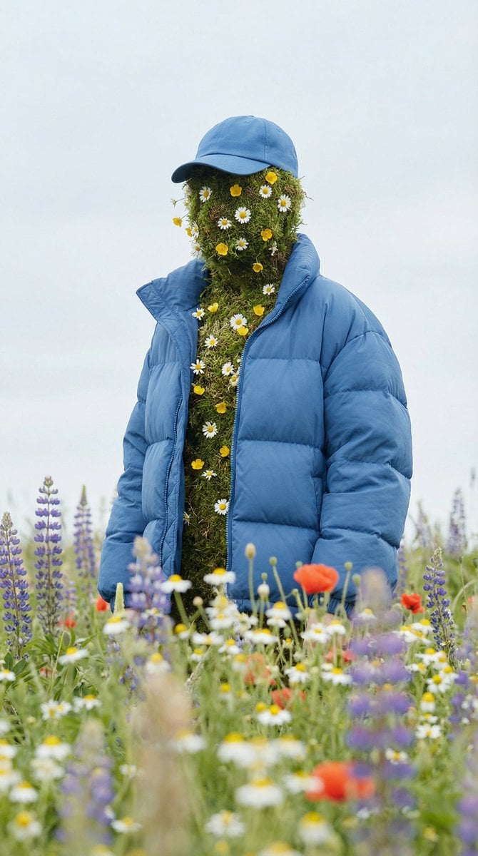 Surreal Nature Fashion Fusion Portrait