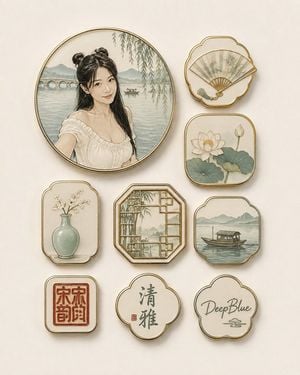Song Dynasty Enamel Badges