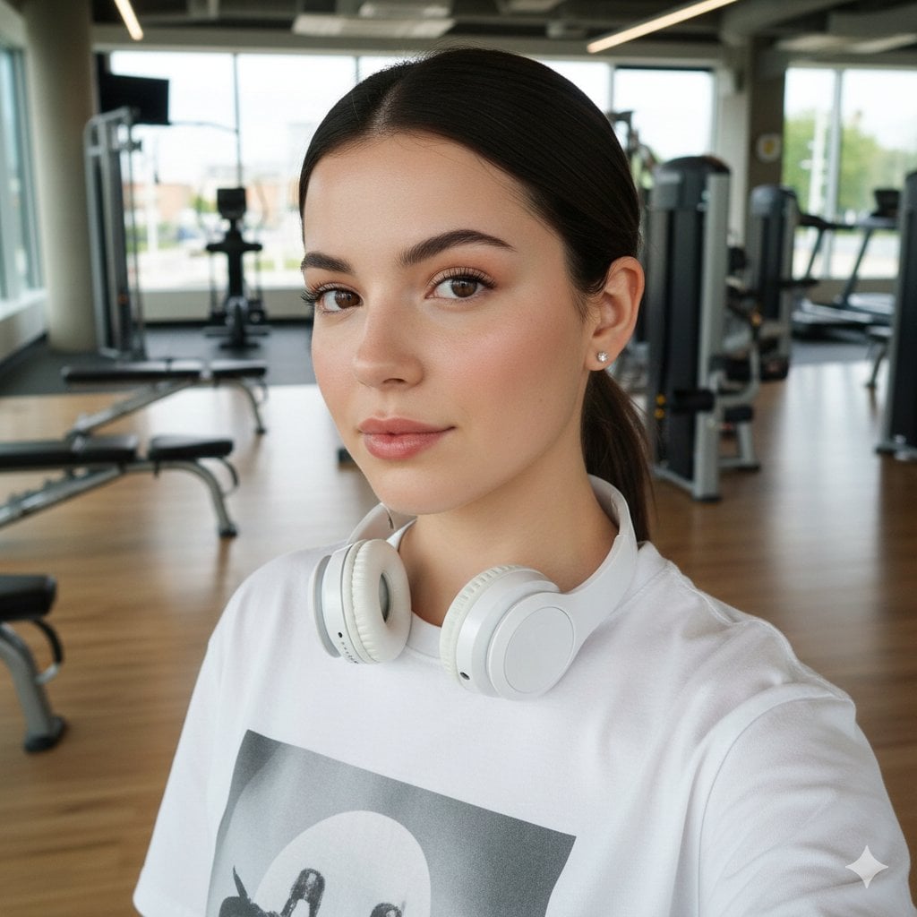 Sporty Gym Selfie Identity Preservation Prompt