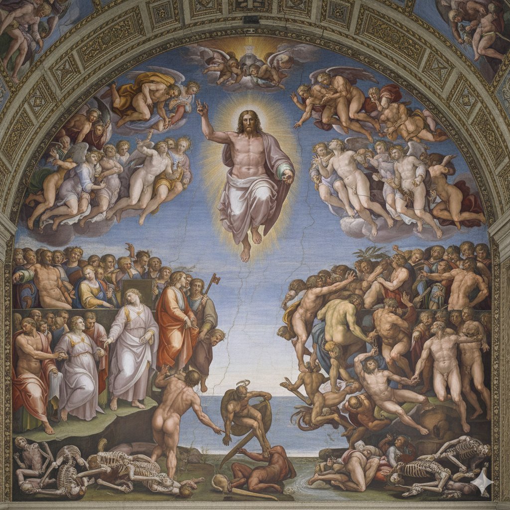 Michelangelo's Last Judgment Style Image