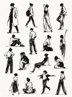 Sketchbook Human Gesture Studies