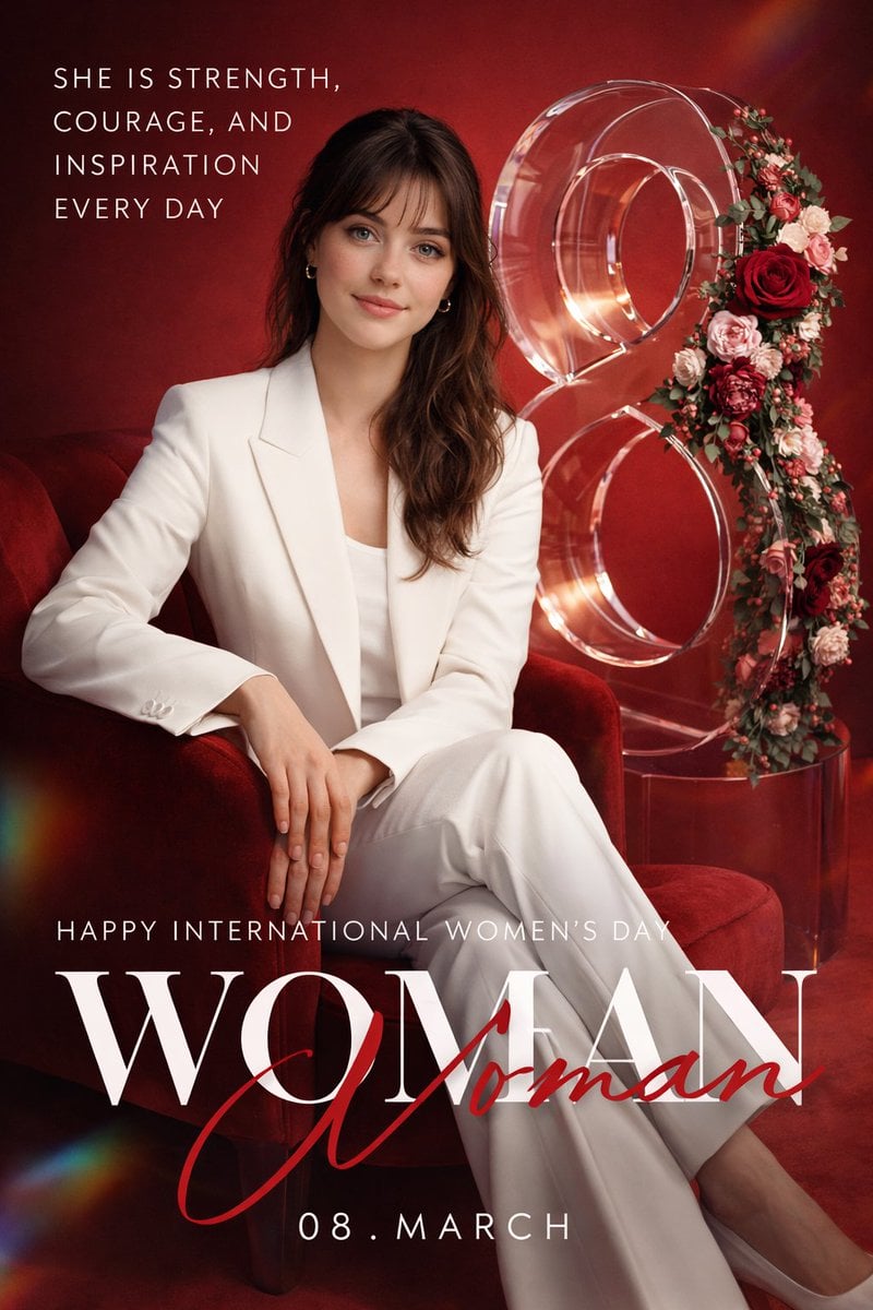 High-end promotional poster for International Women s Day, designed