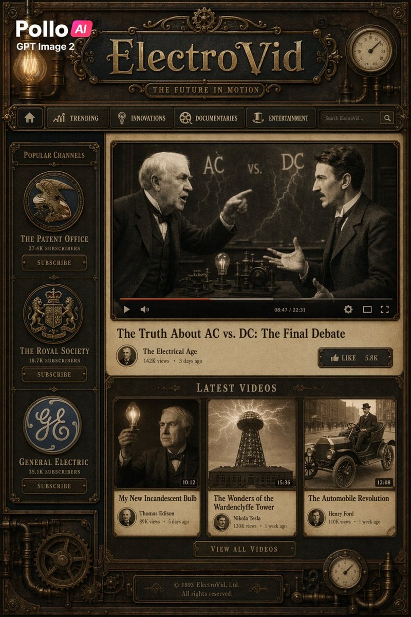 Steampunk ElectroVid Homepage