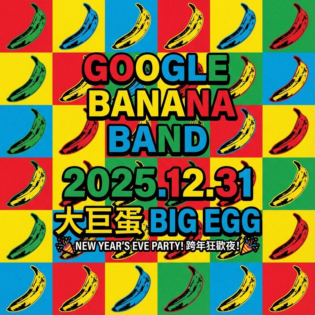 Concert poster for Google Banana Band