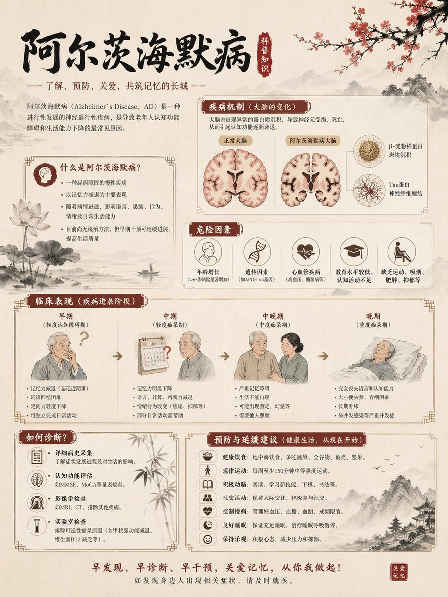 Chinese Alzheimer’s Awareness Infographic
