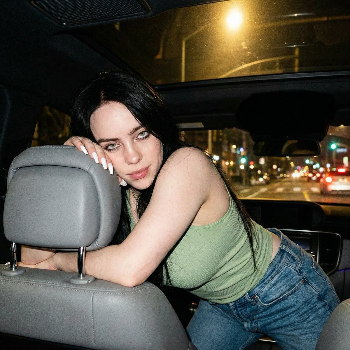 Candid Nighttime Car Portrait with High ISO Grain