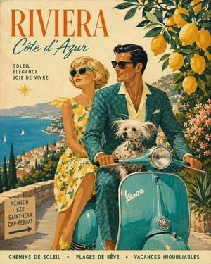 Vintage Mediterranean Travel Poster
