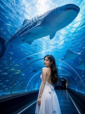 Underwater Whale Shark Aquarium Portrait