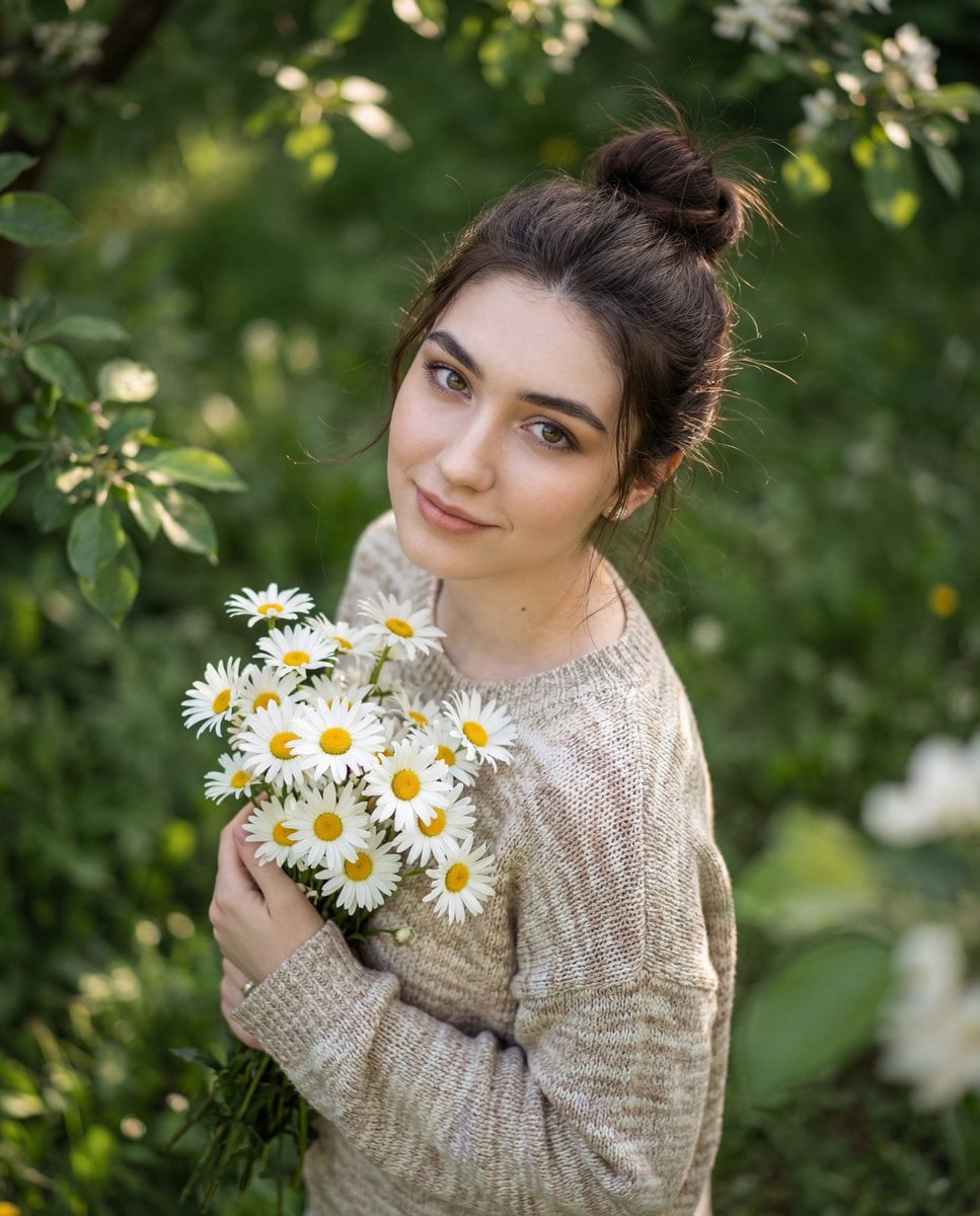 Luxury Editorial Candid Photo in a Garden