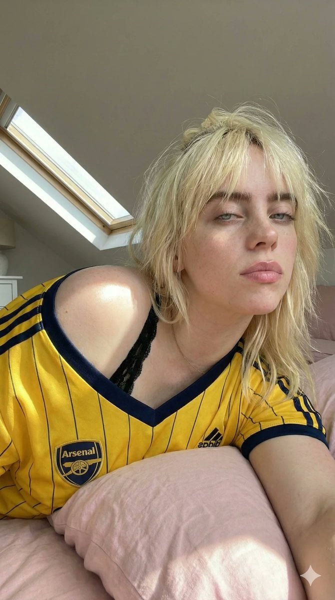 Photorealistic Soccer Jersey Selfie Portrait
