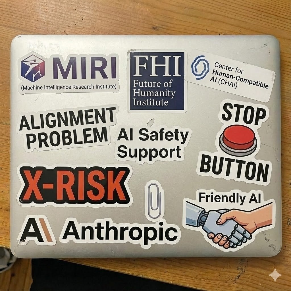 Make laptop look owned by AI safety person