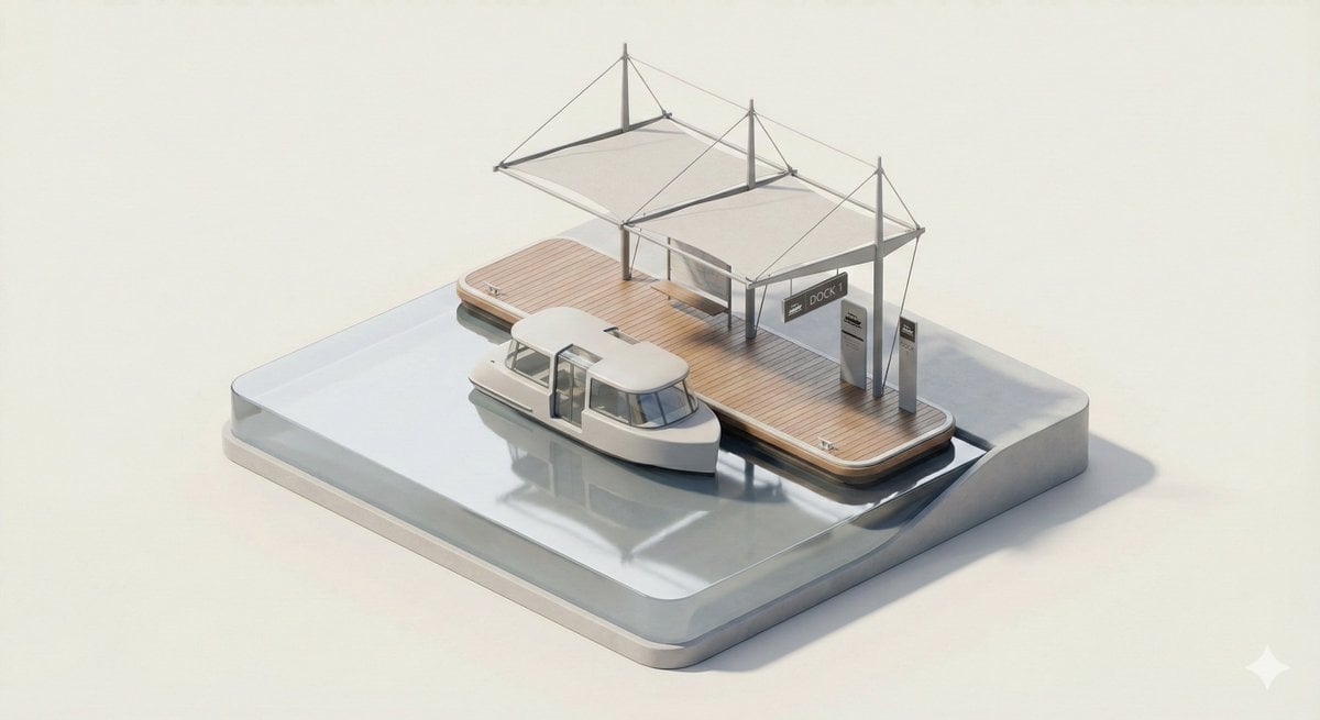 3D Isometric Urban Transit Stop Diorama Prompt