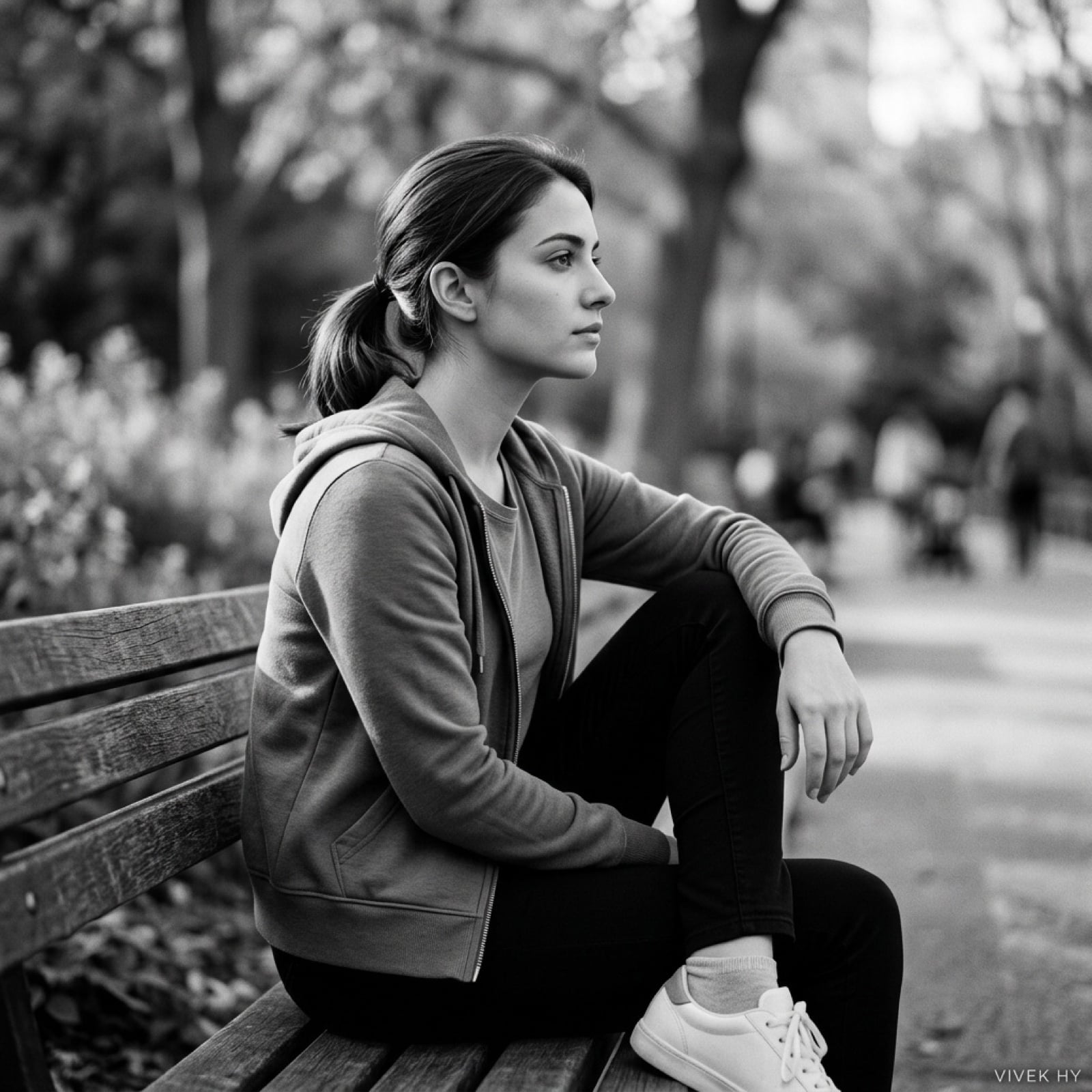 Cinematic Black & White Portrait with Face Match