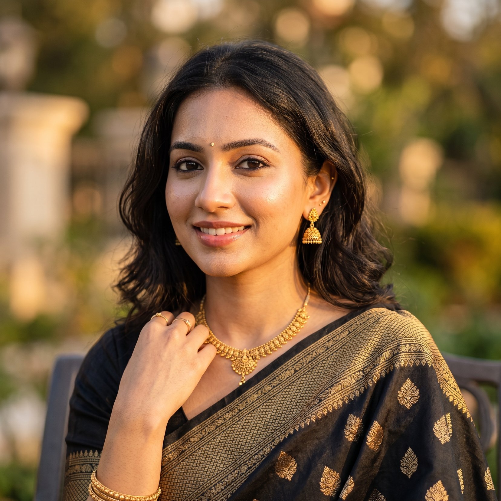 Soft Glam Close-Up Portrait Prompt (Indian Woman)