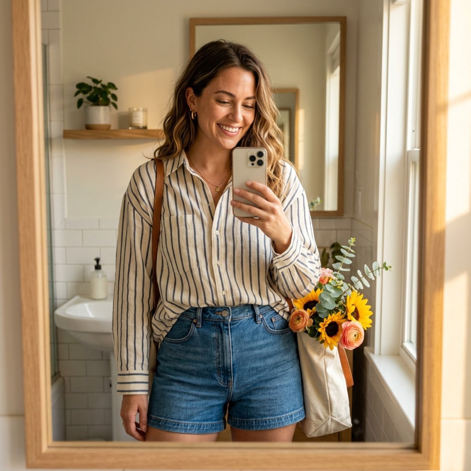 Weekend Farmers Market Mirror Selfie (Reference Image Required)