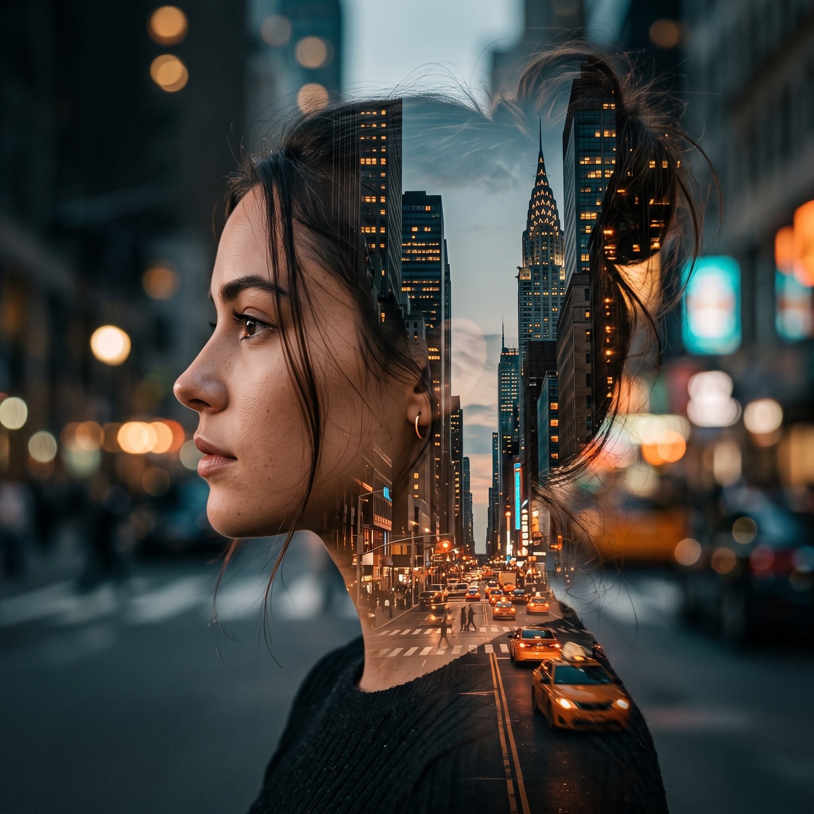 Cinematic Double Exposure Portrait