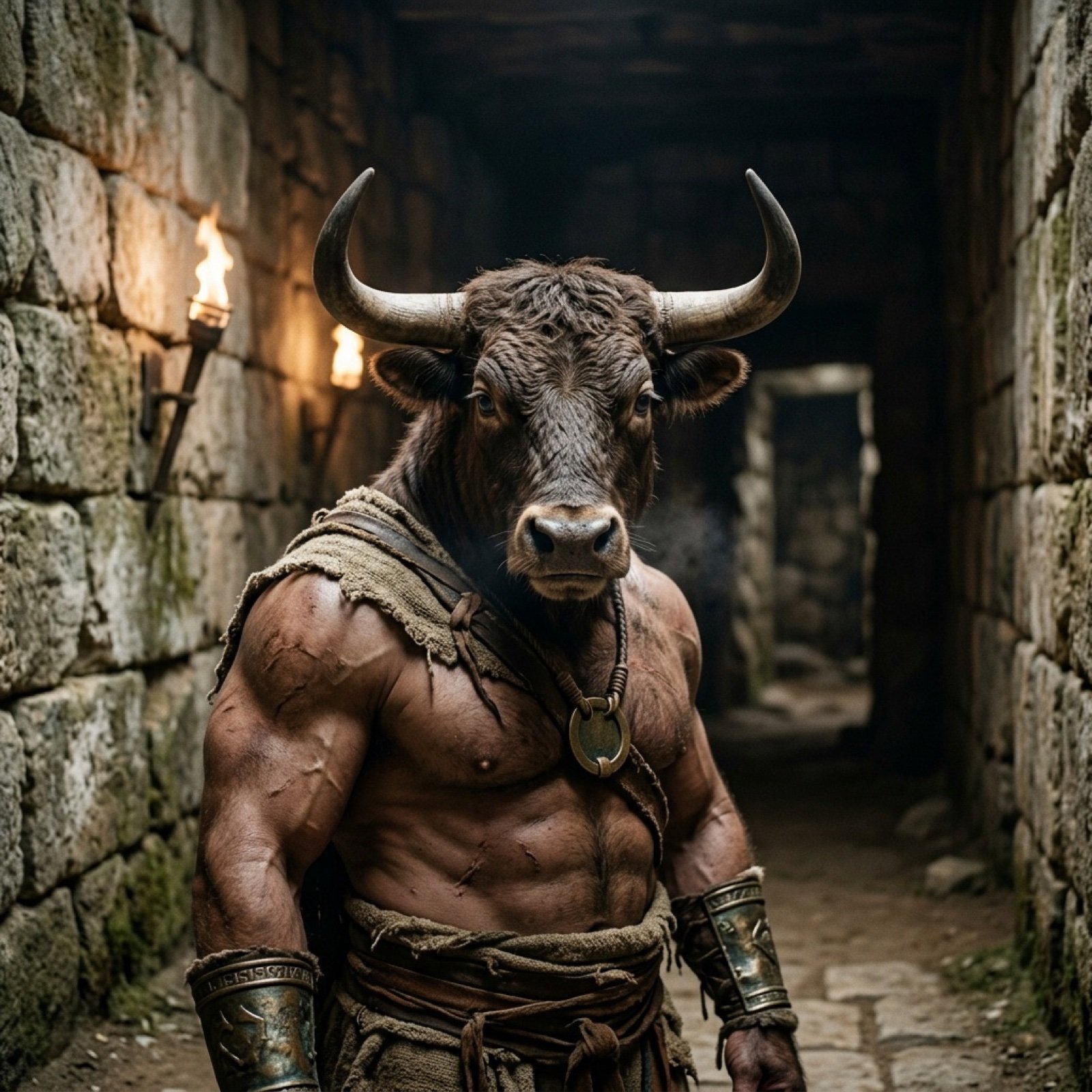 Photorealistic Minotaur Mythology Prompt