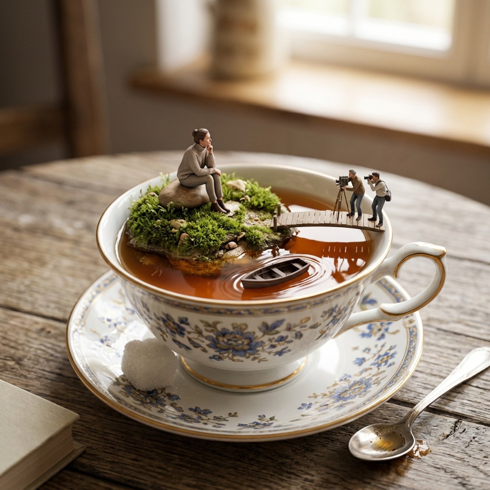 Natural Language Prompt for Miniature World Inside a Teacup