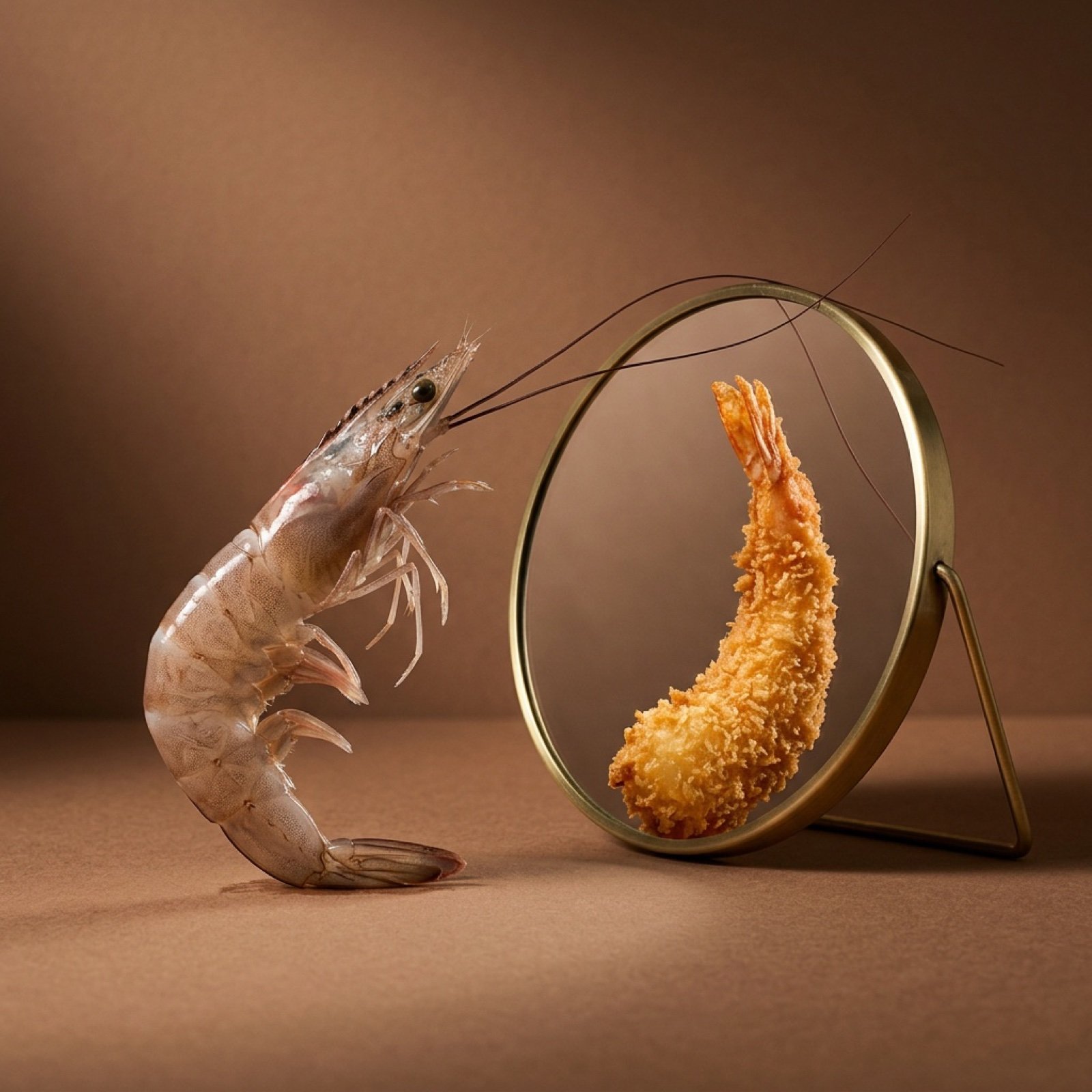 Surreal Food Still Life Prompt (Shrimp Transformation)