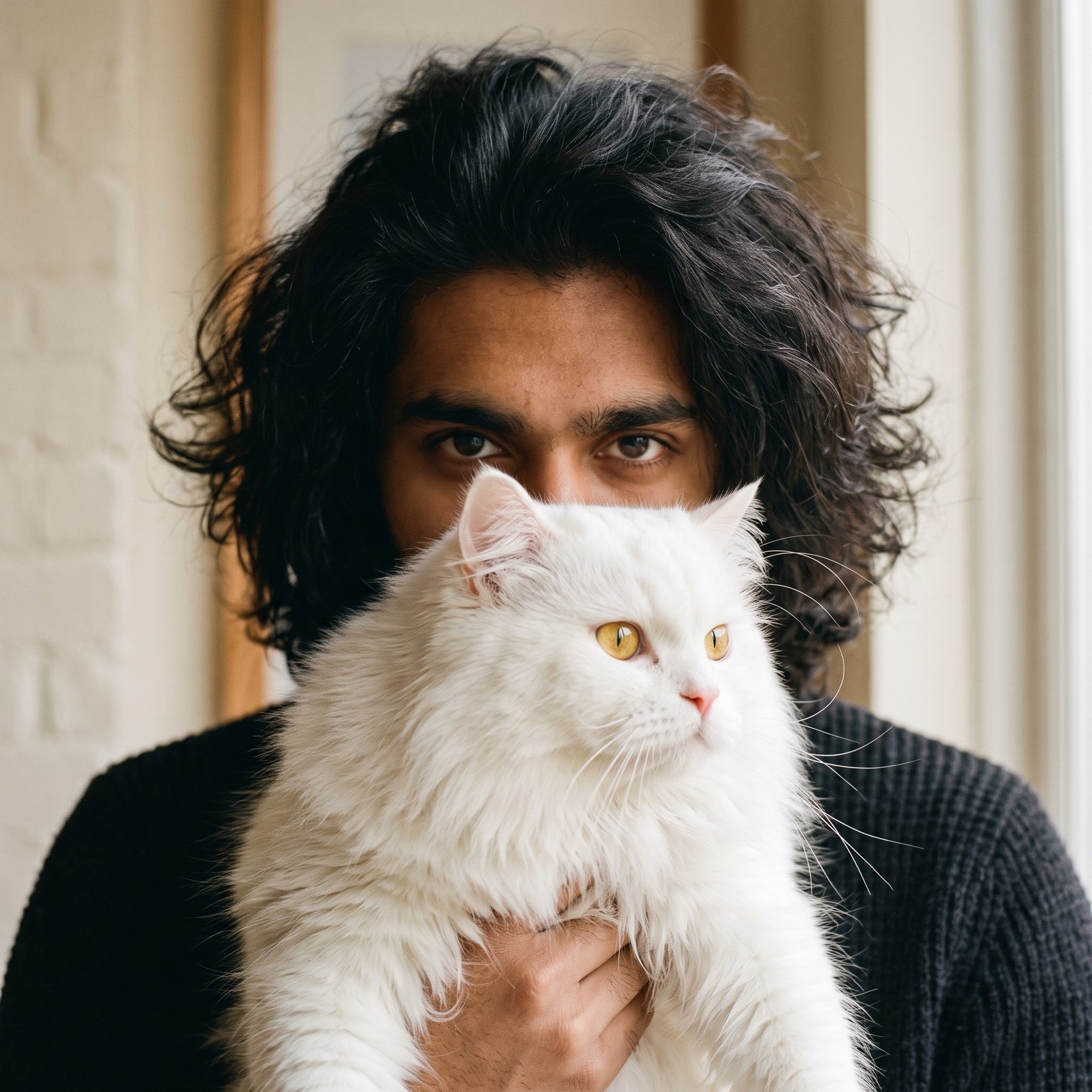 Close-up Portrait with Persian Cat