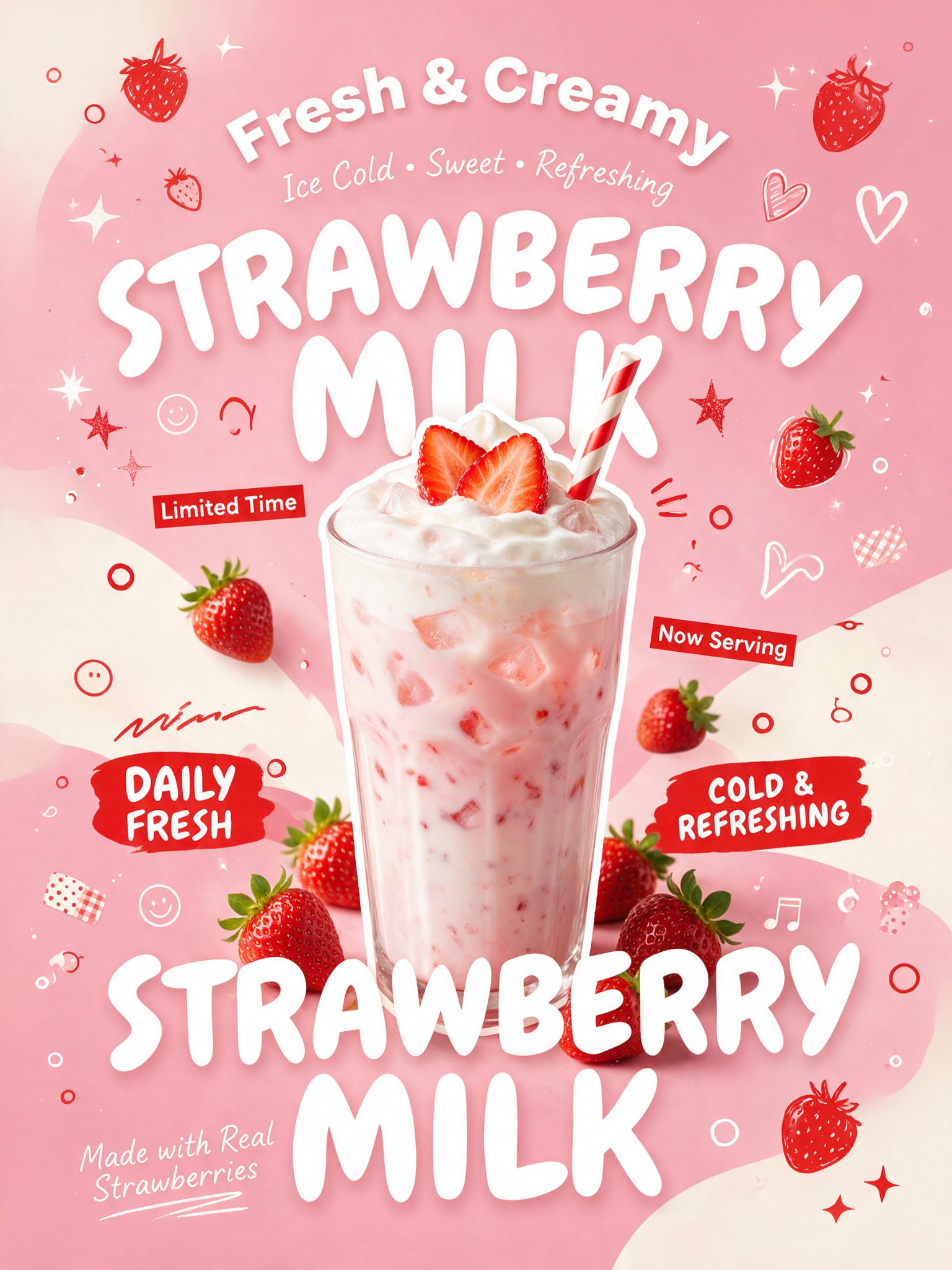 Trendy Cafe Drink Promo Poster
