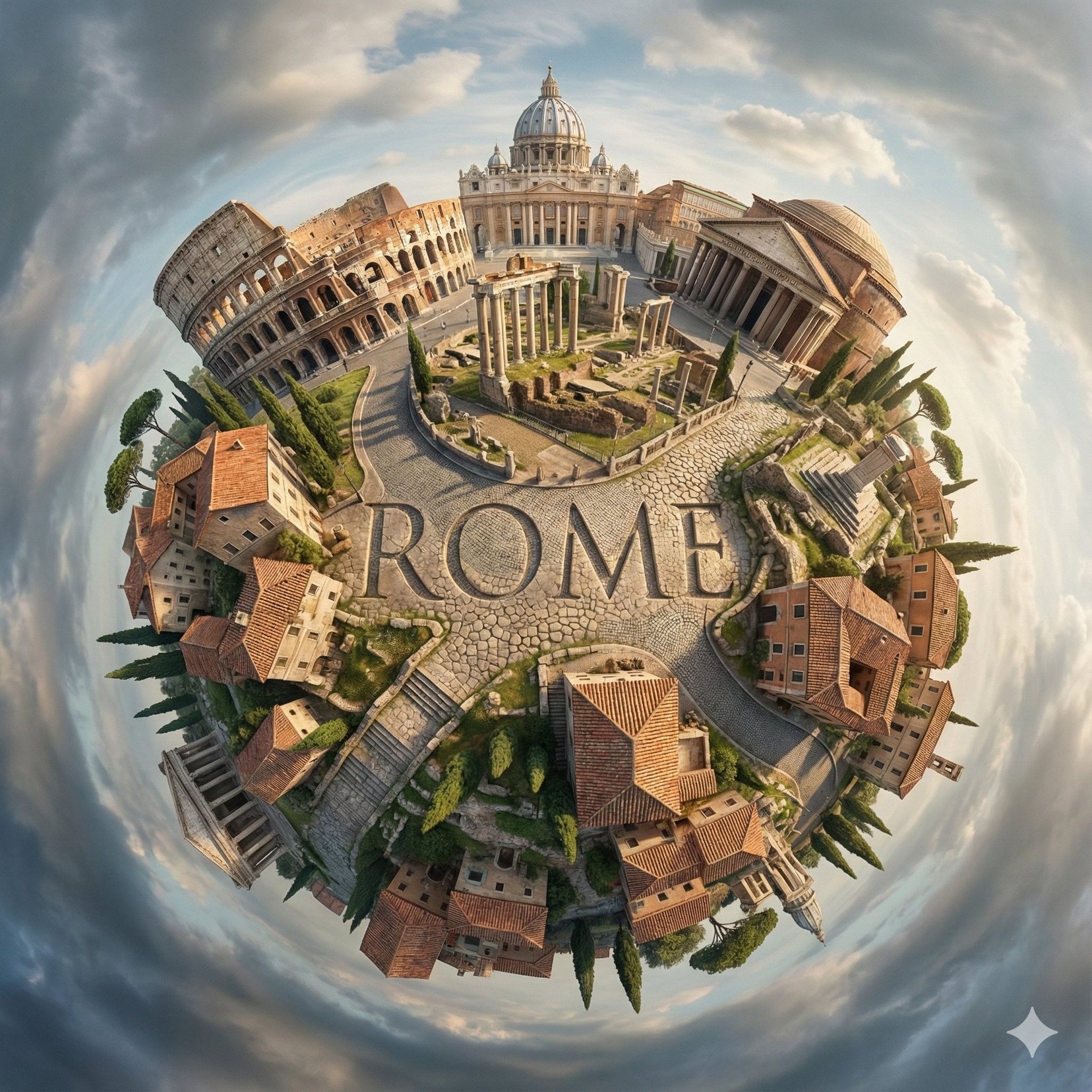 City Spherical Panorama Tiny Planet