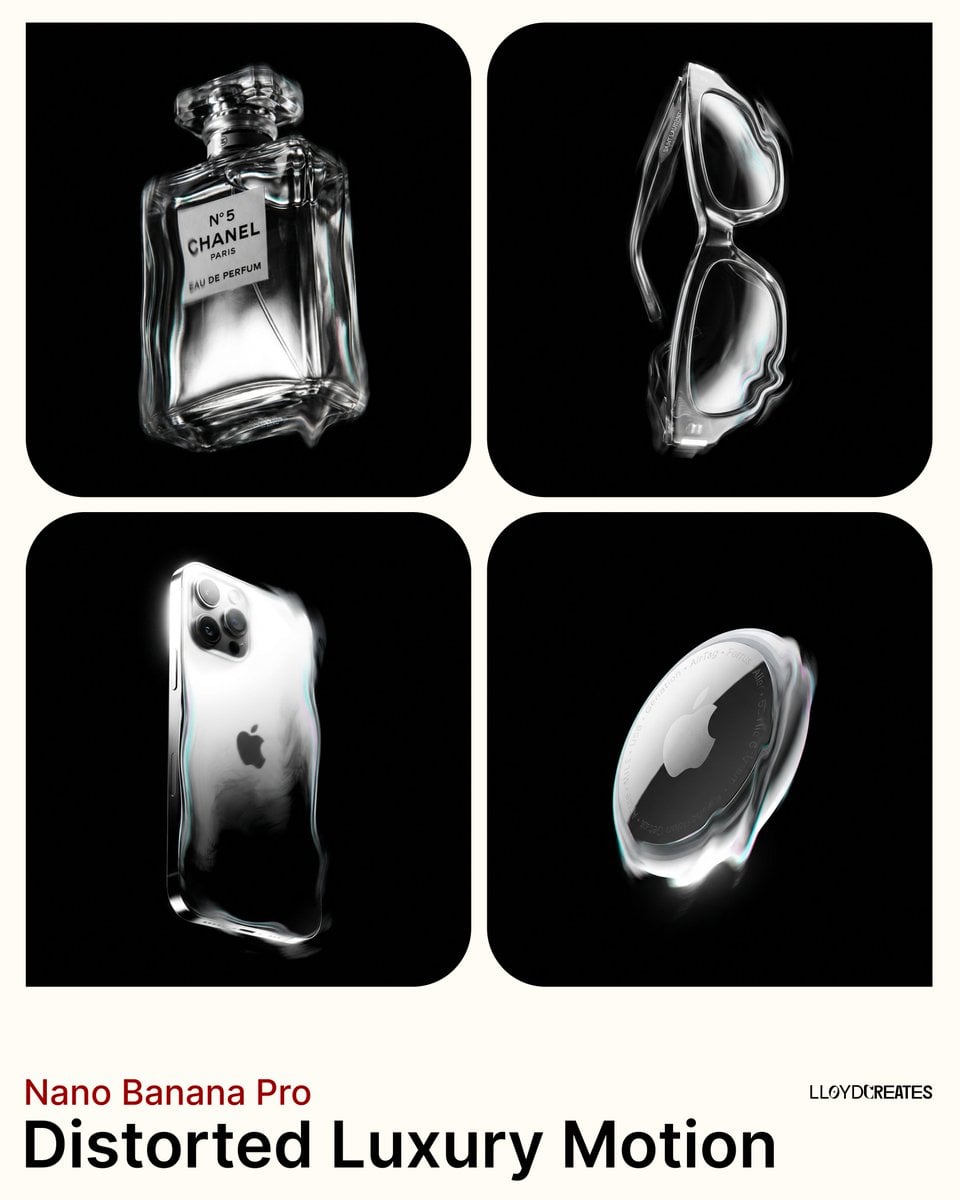 Avant-Garde Distortion Luxury Product Portrait