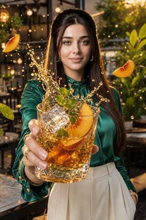 Luxury Lifestyle Outdoor Cafe Portrait