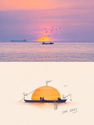 Doodle Character Editorial Lifestyle Poster