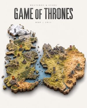 Game of Thrones Isometric Map Diorama