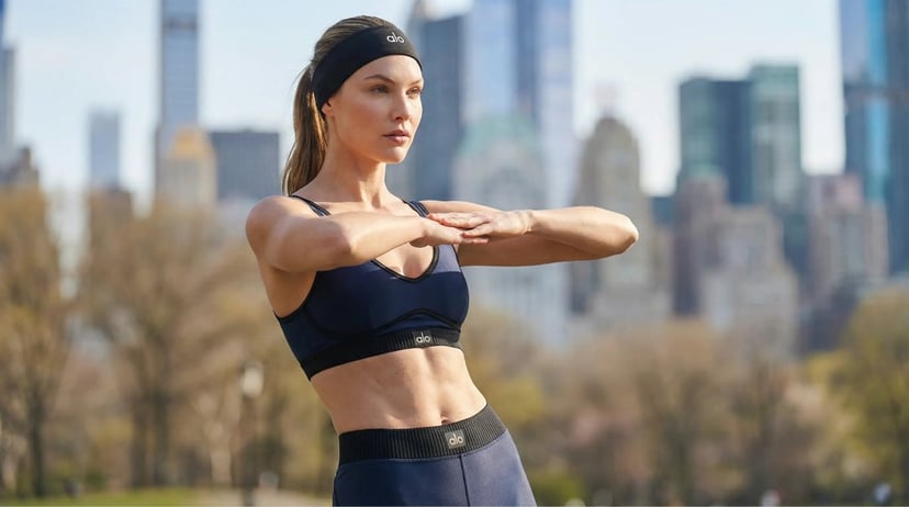 Cinematic Pilates Scene in Central Park