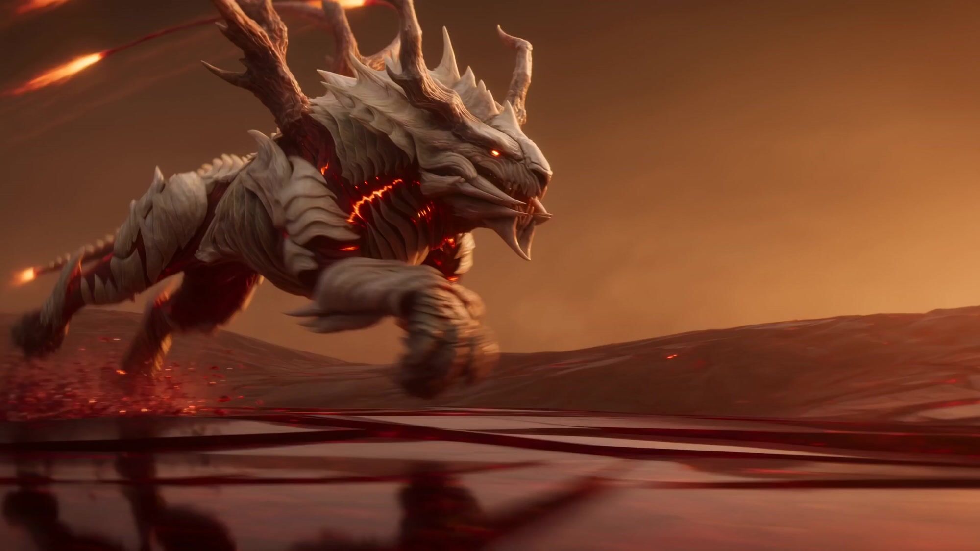 Thornmaw Monarch — Crimson Glass Desert Beast