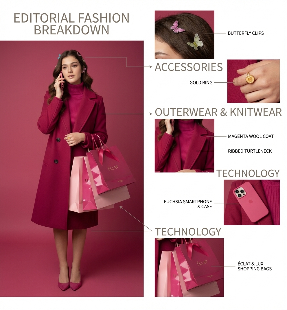 Editorial Fashion Breakdown  AI template preview