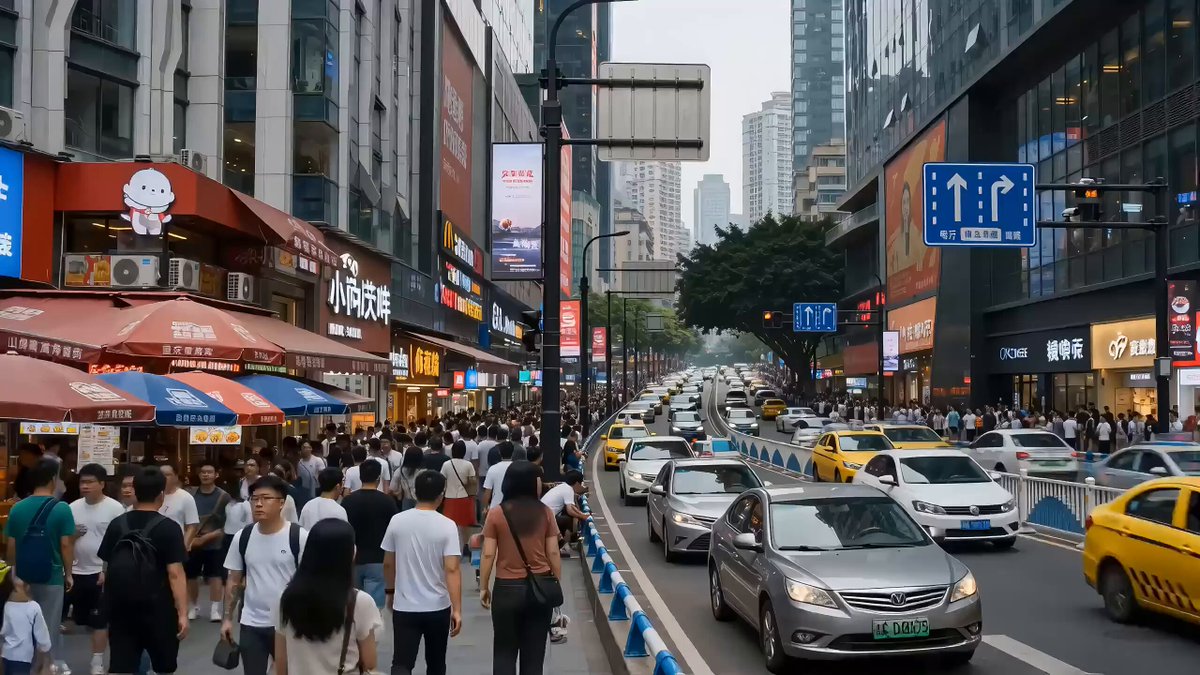 Seedance 2.0 Video Prompt: Godzilla-Sized Orange Cat in Chongqing