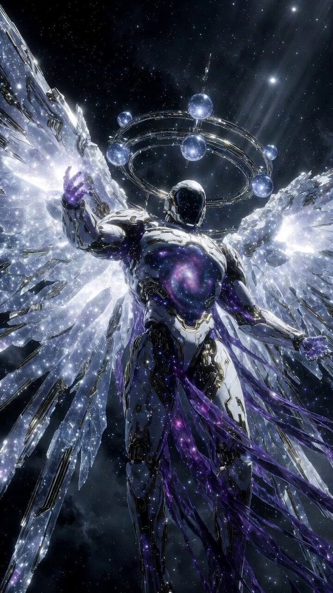 Hyperrealistic Cosmic-Mechanical Celestial Being
