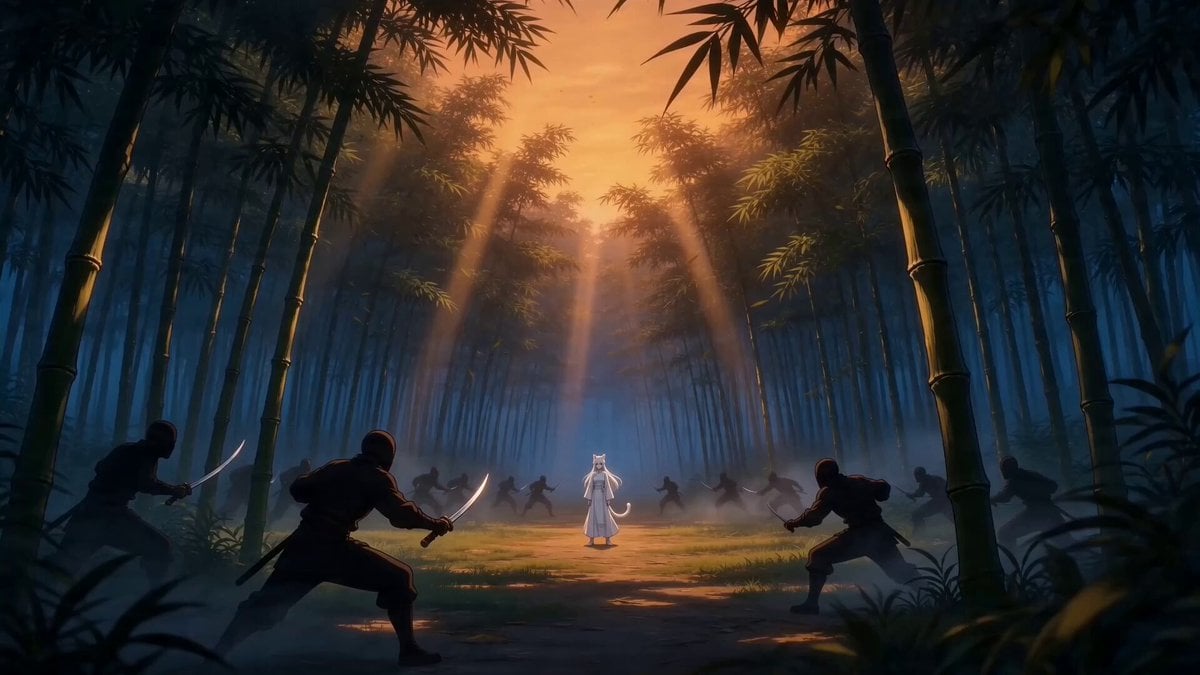 Taiqi Martial Arts Fight Sequence
