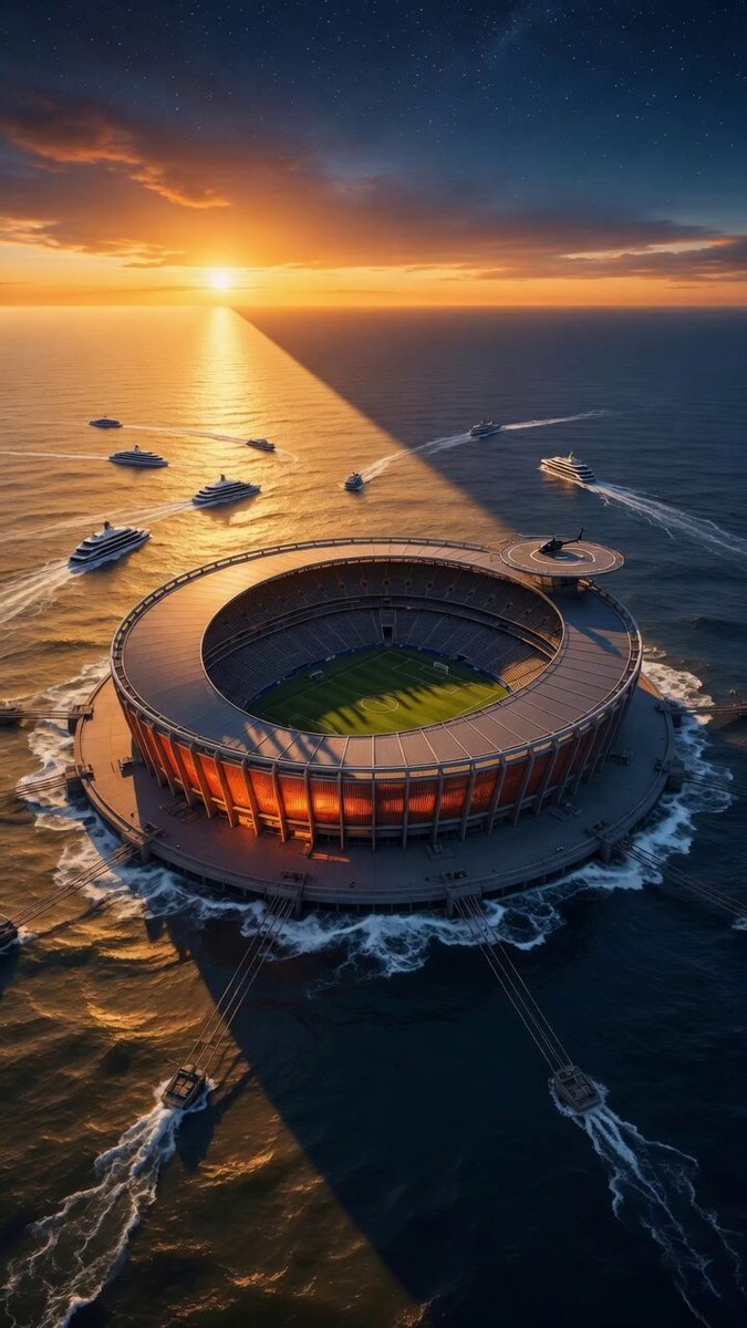 Orbital Drone Stadium Shot